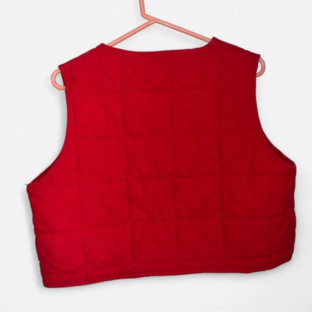 Cider Red Patchwork Vest Reversible Size 1xl - image 4